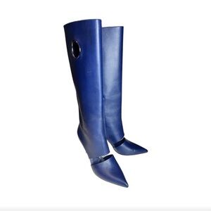 Salvatore Ferragamo Blue Heeled Boots